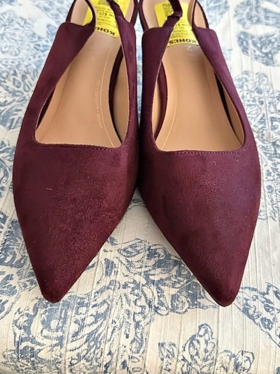 Journee Collection Shoes - Journee Collection Tru Comfort Foam Slingback Kitten Heel Purple US 8